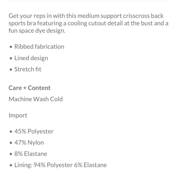 NEW! FREE PEOPLE MOVEMENT strut sports yoga knit  black multi cut bralette bra​ - Picture 7 of 7